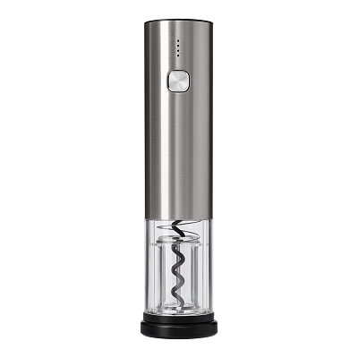 Набор для вина с электрическим штопором Винтаро (Vintaro), серебряный