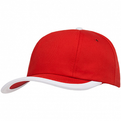 Бейсболка Bizbolka Honor, красная с белым кантом (Красный)