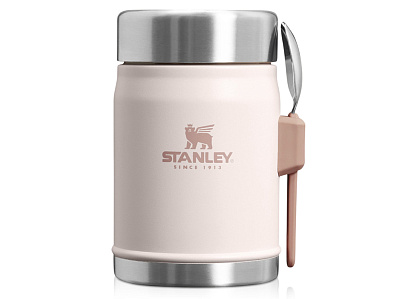 Банка для еды с ложкой-вилкой Stanley Legendary, 400 мл (Розовый)