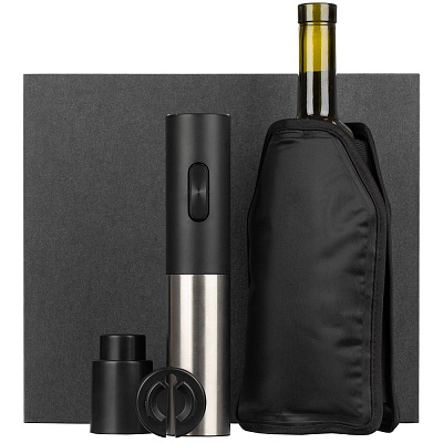 Винный набор Winetura, черный (Чёрный)