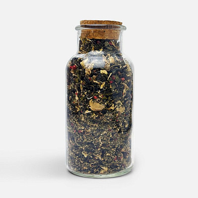 Чай «Сокочай», зеленый с соком имбиря, яблоком, гвоздикой и розовым перцем (Розовый)