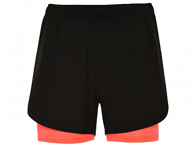 Спортивные шорты Lanus, женские (Черный/неоновый коралловый)