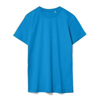 Футболка унисекс T-Bolka 160, белая (белоснежная) (Бирюзовый)