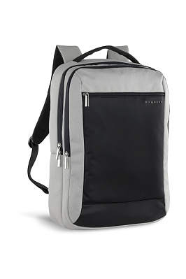 Рюкзак мужской BUGATTI Sera 15'', светло-серый, полиэстер, 32х12х46 см, 16 л (Серый)