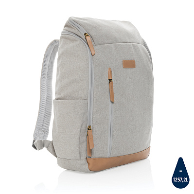 Рюкзак для ноутбука Impact из переработанного канваса AWARE™, 15" (Серый;)
