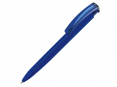 Ручка пластиковая шариковая трехгранная Trinity K transparent Gum soft-touch (Темно-синий)