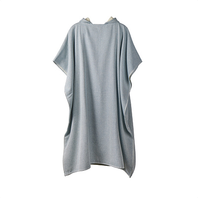 Халат-пончо VINGA Tolo, 100 x 95 см, 360 г/м² (Темно-синий; кремовый)