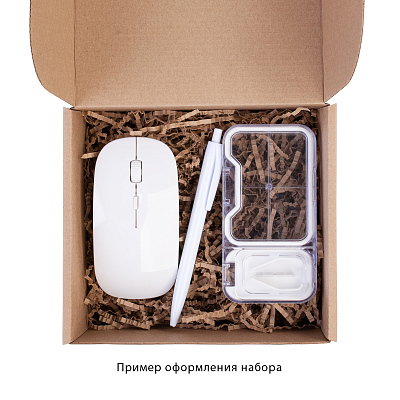 Беспроводная компьютерная мышь "Freerider" с антибактериальной защитой, белый