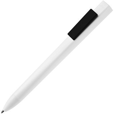 Ручка шариковая Swiper SQ, белая с черным (Черный)
