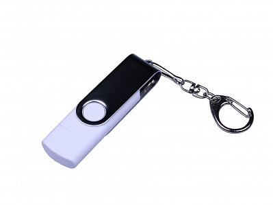 USB 3.0/micro USB/Type-C- флешка на 32 Гб с поворотным механизмом (Белый)