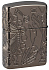 Зажигалка ZIPPO Armor® Wicca Design с покрытием Black Ice®, латунь/сталь, чёрная, 38x13x57 мм - Фото 6