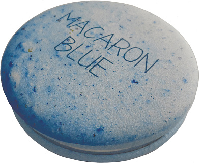 Зеркало Dewal Beauty серия "Макарони" карманное круглое, голубое, 6 х 6 х 1,5 см (Голубой)