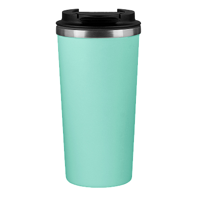 Термокружка вакуумная Палермо (Palermo), белая, гладкое покрытие (Бирюзовый)