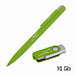 Набор ручка + флеш-карта 16 Гб в футляре, покрытие soft touch, зеленое яблоко - Фото 2