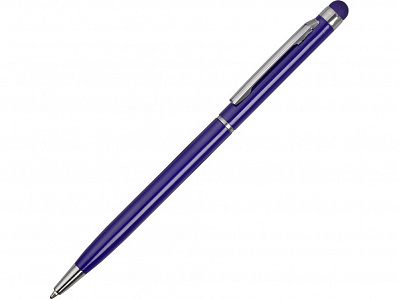 Ручка-стилус металлическая шариковая Jucy (Темно-синий)