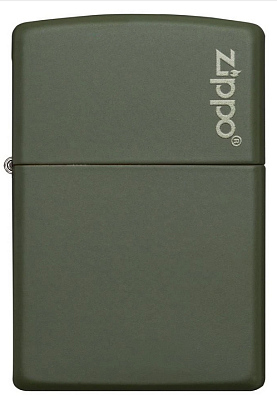 Зажигалка ZIPPO Green Matte, латунь с порошковым покрытием, зеленая, матовая, 38x13x57 мм