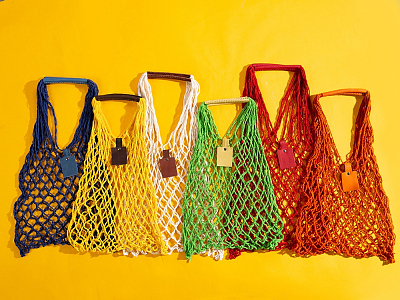 Авоська Dream из натурального хлопка с кожаными ручками, 25 л