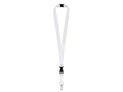 Ланъярд под сублимацию с карабином, межуровневым замком и замком обрыва, 2 см (Белый)
