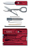 Швейцарская карточка VICTORINOX SwissCard Classic, 10 функций, полупрозрачная красная - Фото 3