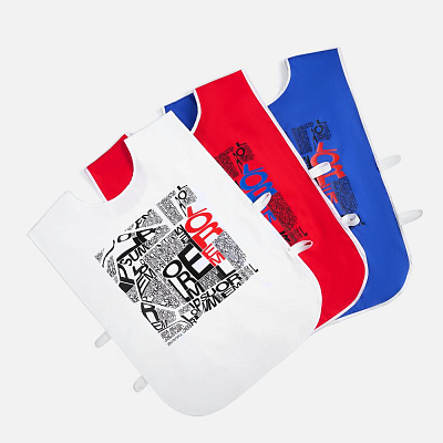 Манишка Member, синяя с белым