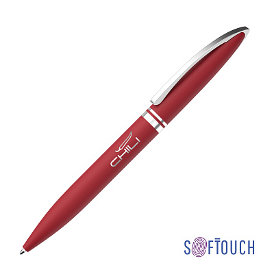 Ручка шариковая "Rocket", покрытие soft touch  (Красный)
