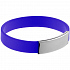 Силиконовый браслет Brisky с металлическим шильдом, синий - Фото 1