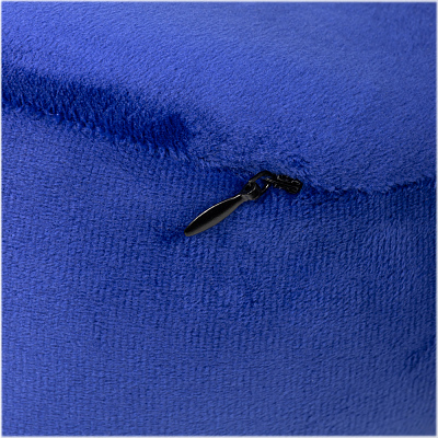 Подушка TORBER, дорожная, с эффектом памяти, синяя, полиэстер+спандекс, 26 х 27 х 10 см