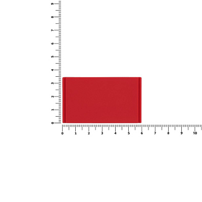 Лейбл из ПВХ Dzeta, M, красный