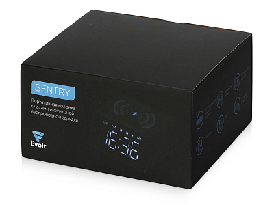 Беспроводная колонка с часами и функцией беспроводной зарядки Sentry