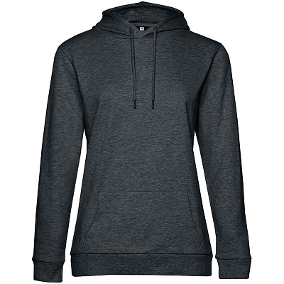 Толстовка с капюшоном женская Hoodie  (антрацит) (Серый меланж)