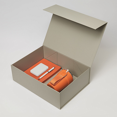 Подарочный набор Monaco  (термокружка, аккумулятор, ежедневник, ручка) (Оранжевый)