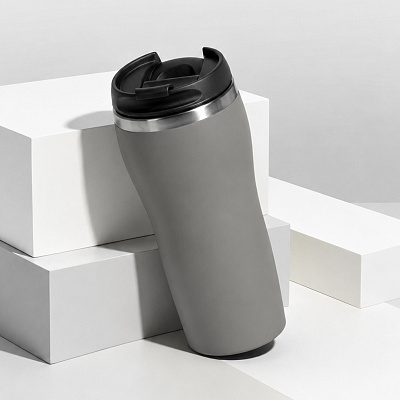 Термокружка Double wall mug С1 soft-touch, 350 мл (Серый)