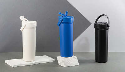 Термокружка "Pinta" 600 мл, покрытие пудра, белый