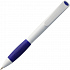 Ручка шариковая Grip, белая (молочная) с синим - Фото 3