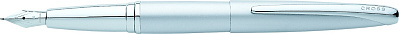 Перьевая ручка Cross ATX. Цвет - серебристый матовый. Перо - сталь, тонкое. (Серебристый)