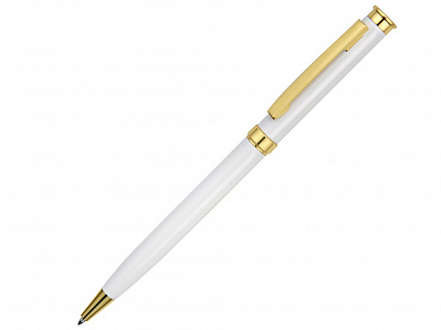 Ручка металлическая шариковая Голд Сойер (Белый)