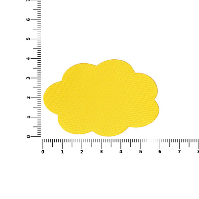 Наклейка тканевая Lunga Calum, L, желтая