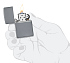 Зажигалка ZIPPO Classic с покрытием Flat Grey, латунь/сталь, серая, глянцевая, 38x13x57 мм - Фото 5