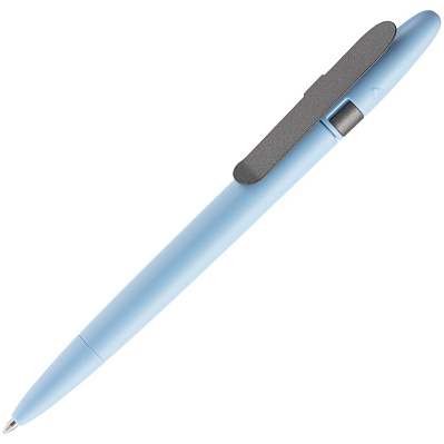 Ручка шариковая Prodir DS5 TSM Metal Clip, синяя с серым (Серый)
