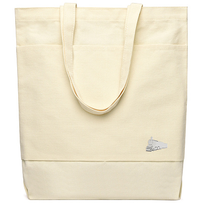 Сумка для покупок JETTA 325 г/м² с шильдом - поезд, натуральный (Натуральный/шильд поезд (серебро))