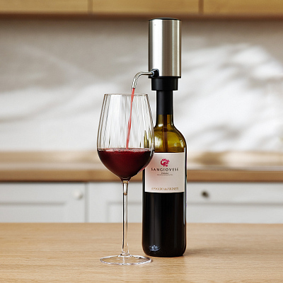 Электрический аэратор Данте (Dante), серебряный