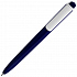 Ручка шариковая Pigra P02 Mat, темно-синяя с белым - Фото 2