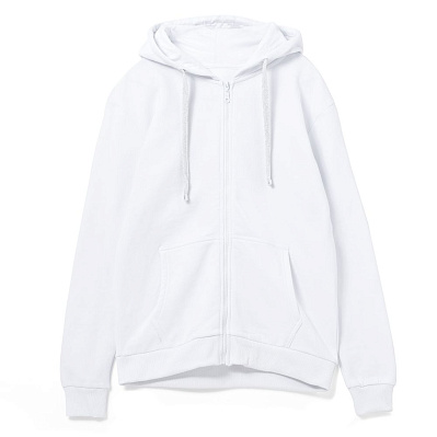 Толстовка на молнии с капюшоном Siverga 2.0, черная (Белый)