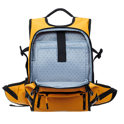 Рюкзак TORBER Mobi, желтый, полиэстер 900D с PU покрытием, 45 х 32 х 20 см