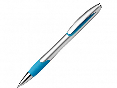 Шариковая ручка с противоскользящим покрытием MILEY SILVER (Голубой)