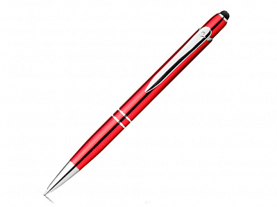 Ручка-стилус металлическая шариковая (Красный)