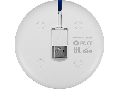 Беспроводное зарядное устройство Disc со встроенным кабелем 2 в 1