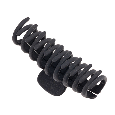 Заколка-краб для волос Dewal Beauty 1 шт/ уп.черная, форма овал, большая