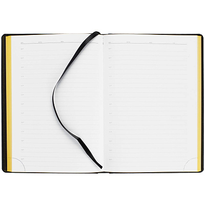 Ежедневник Mobile на заказ, недатированный, черно-желтый