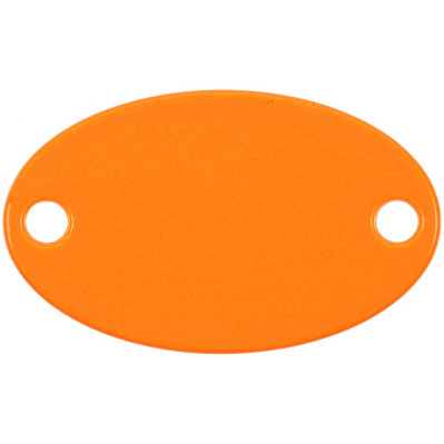 Шильдик металлический Alfa Oval  неон (Оранжевый)
